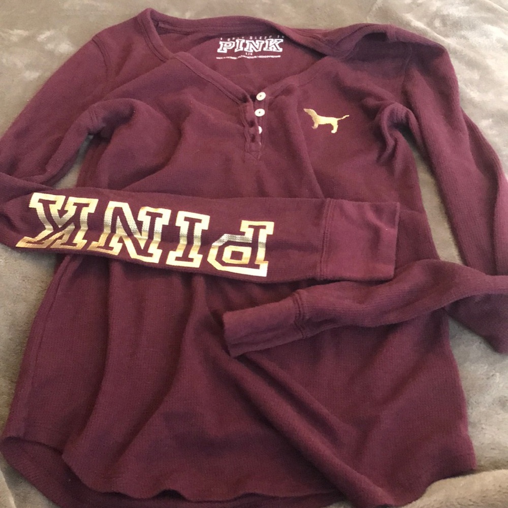 PINK Victoria’s Secret thermal top Large - Picture 1 of 4
